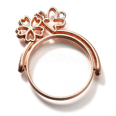 Alloy Open Back Bezel Pendants PALLOY-I223-16RG-1