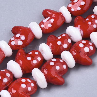 Handmade Lampwork Beads Strands LAMP-R142-05D-1