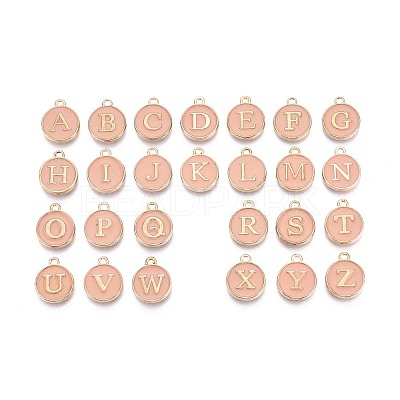 Initial Letter A~Z Alphabet Enamel Charms ENAM-Q437-04-1