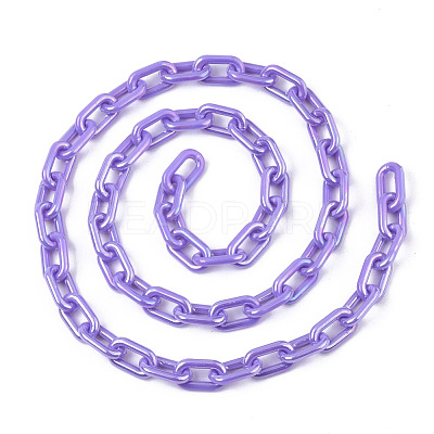 Acrylic Opaque Cable Chains PACR-N009-002E-1