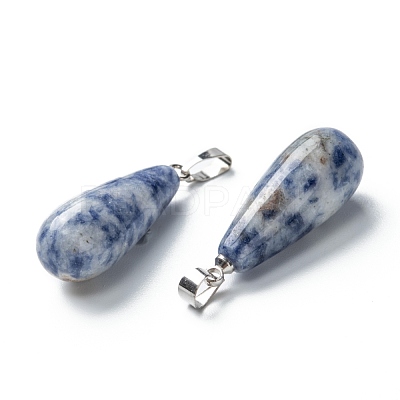 Natural Blue Spot Jasper Pendants G-F707-13-1