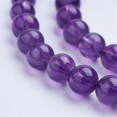 Natural Amethyst Bead Strands G-F422-02-6mm-1