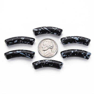 Opaque Spray Painted Acrylic Beads LS-MACR-S372-002F-B01-1