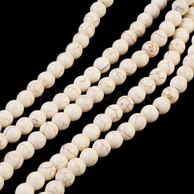 Synthetic Turquoise Beads Strands TURQ-G106-6mm-02Q-1