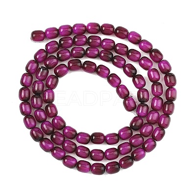 Dyed Imitation Tiger Eye Glass Beads Strands GLAA-H040-02D-1