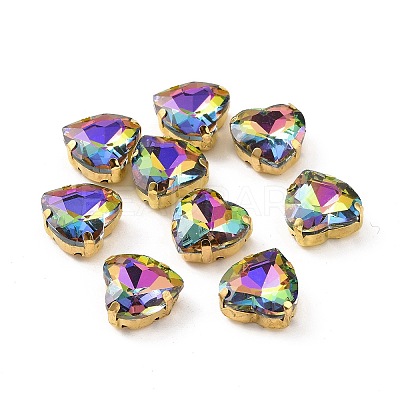Heart Sew on Rhinestone DIY-E062-04G-05-1
