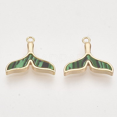 Synthetic Malachite Pendants X-KK-T054-32G-NF-1
