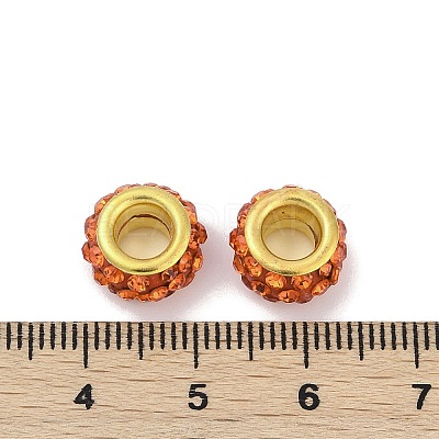 Alloy Rhinestone Clay Pave Beads ALRI-D300-04G-05-1
