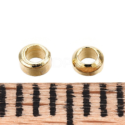 Brass Crimp Beads X-KK-O102-07G-1