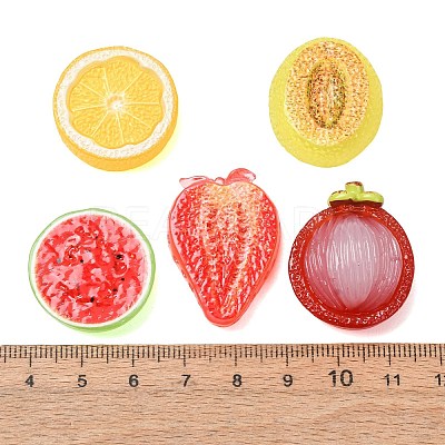 Opaque Resin Imitation Fruit Cabochons RE-CBA1212-02-1