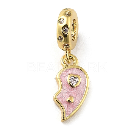 Rack Plating Brass Micro Pave Cubic Zirconia Pendant KK-H456-10G-1