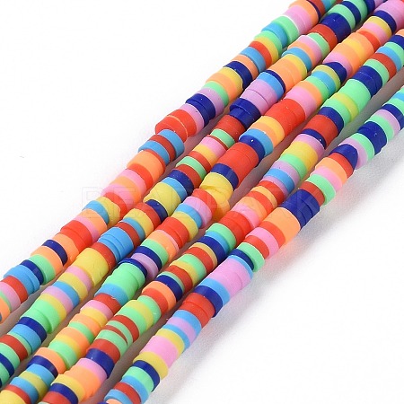 Handmade Polymer Clay Beads Strands CLAY-R089-3mm-017-1