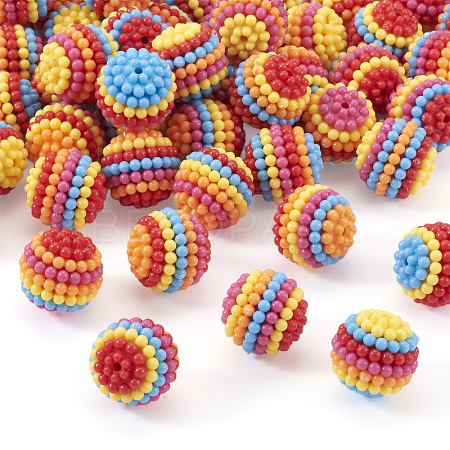 Resin Waxberry Beads RESI-TA0003-14C-1