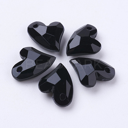 Opaque Acrylic Charms MACR-G055-11mm-01-1