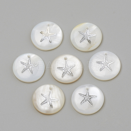Freshwater Shell Pendants SHEL-Q010-001P-1