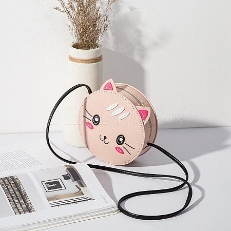 Cat PU Leather Shoulder Bag Making Kits ANIM-PW0002-31B-1