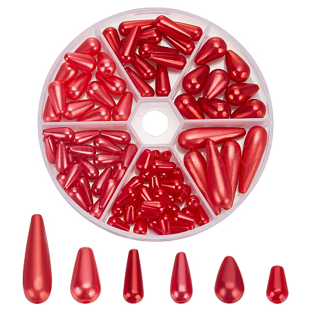 87Pcs 6 Styles ABS Plastic Beads CCB-AR0001-15-1