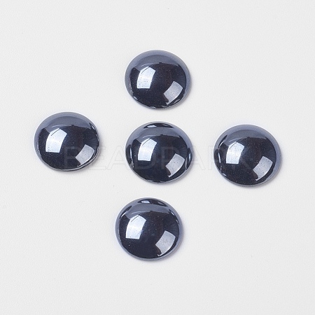 Non-magnetic Synthetic Hematite  Cabochons X-G-S076-14mm-1