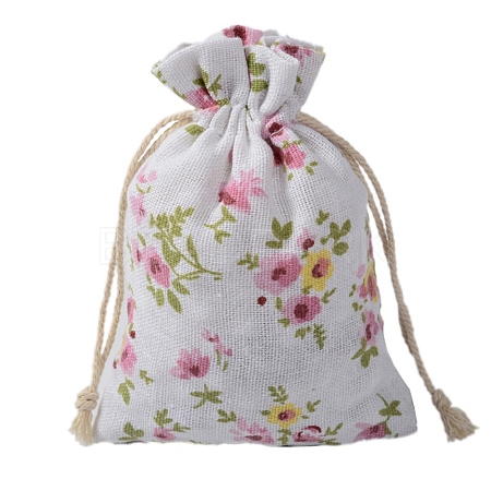 Cotton Cloth Packing Pouches Drawstring Bags HUDU-PW0001-133D-1