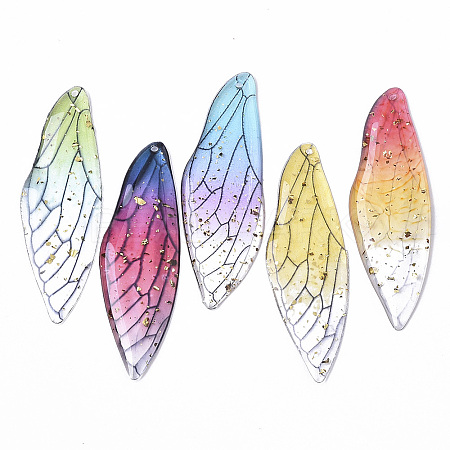 Transparent Epoxy Resin Big Pendants X1-RESI-T046-01-1