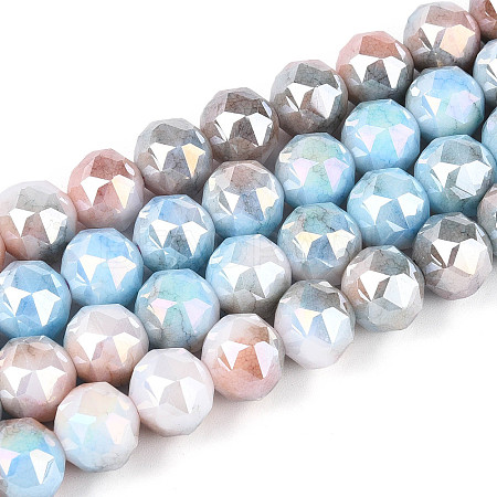 Anti-Tarnish Electroplate Glass Beads Strands GLAA-N010-10mm-16-1