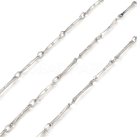 Handmade 304 Stainless Steel Bar Link Chains CHS-G025-13P-1