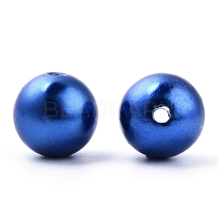 Spray Painted ABS Plastic Imitation Pearl Beads OACR-T015-05C-06-1