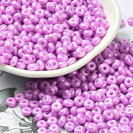 Baking Paint Luster Glass Seed Beads X1-SEED-B001-04A-07-1