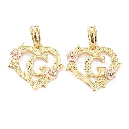 Real 18K Gold Plated Brass  Pendants KK-J042-43G-G-1