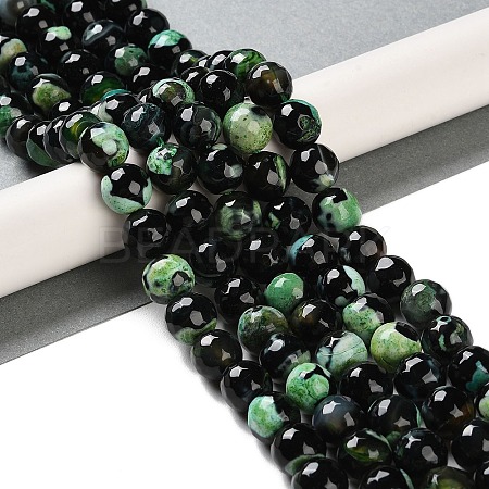 Natural Fire Crackle Agate Beads Strands G-M437-A01-01F-1