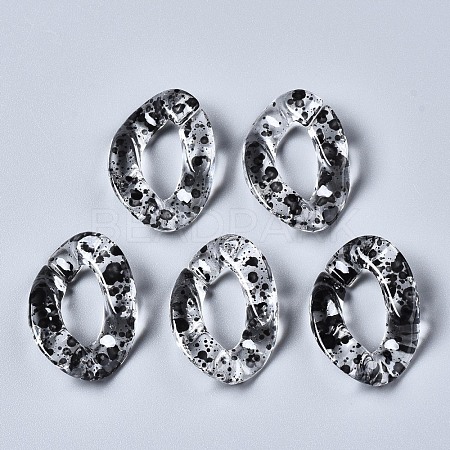 Transparent Spray Paint Acrylic Linking Rings TACR-Q276-001A-1