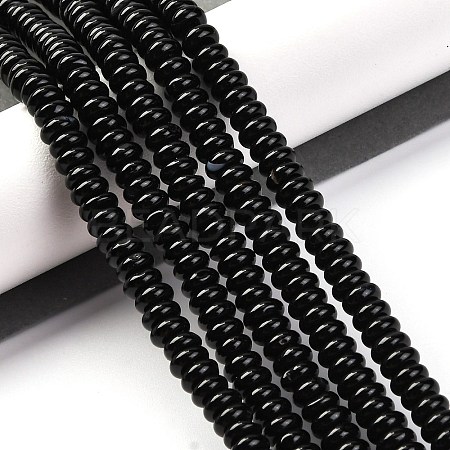Natural Black Agate(Dyed & Heated) Beads Strands G-G177-F01-03-1
