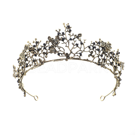 Alloy Rhinestone Crown Hair Bands for Girls Women Wedding Party Decoration HULI-PW0002-007A-1