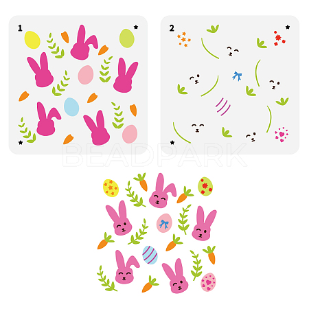 Flower & Ribbon PET Hollow Out Drawing Painting Stencils DIY-WH0394-0125-1