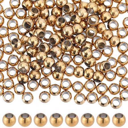 200Pcs PVD Vacuum Plating 304 Stainless Steel Spacer Beads STAS-SC0006-89A-1