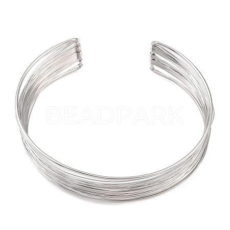 30MM 304 Stainless Steel Open Multi-Strand Choker Necklaces for Women NJEW-K297-02P-1