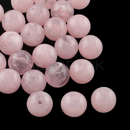 Round Imitation Gemstone Acrylic Beads OACR-R029-12mm-25-1