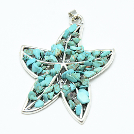 Synthetic Turquoise Big Pendants X-G-T001-11A-1