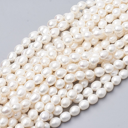 Natural Cultured Freshwater Pearl Beads Rice PEAR-Q011-01-1