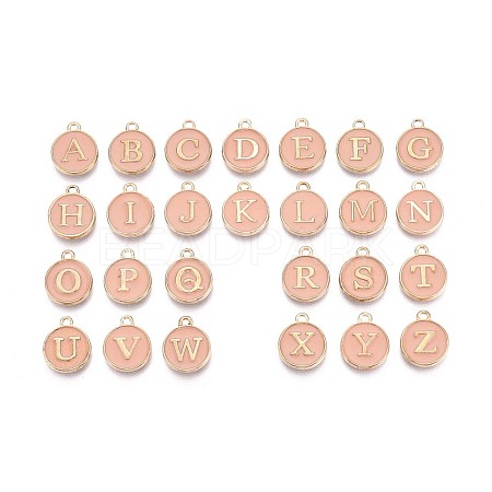 Initial Letter A~Z Alphabet Enamel Charms ENAM-Q437-04-1