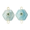 Faceted Natural Amazonite Carved Links G-T146-01G-04-1