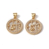 Rack Plating Brass Shell Pendants KK-D087-25G-07-2