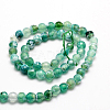 Faceted Natural Agate Round Beads Strands X-G-E319C-6mm-05-3