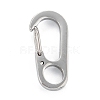 Non-Tarnish 304 Stainless Steel Push Gate Snap Keychain Clasp Findings STAS-C024-13P-2