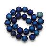 Electroplated Natural Druzy Geode Agate Beads Strands G-S238-18mm-04-2
