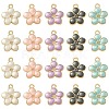 20Pcs 5 Colors Light Gold Plated Alloy Enamel Pendants ENAM-YW0002-93-1