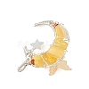 Natural Topaz Jade Round Chip Wire Wrapped Pendants PALLOY-TA00437-04-2