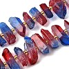 Electroplated Natural Quartz Crystal Beads Strands G-F800-D08-1