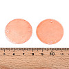 Spray Painted Natural Capiz Shell Disc Links Connector Charms SSHEL-T017-32G-3