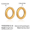 304 Stainless Steel Ring Clip-on Earrings ID1413-1-2